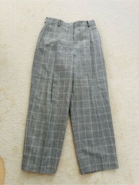 Women’s Gray Windowpane Dress Pants 40 (8)